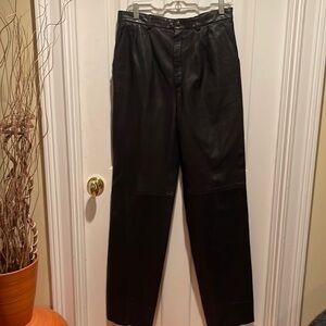 Mac Douglas black leather pants made in France 🇫🇷